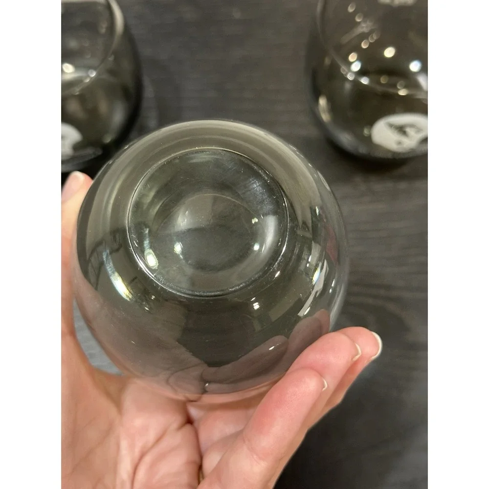 NFL Stemless Wine Glasses St. Louis Cardinals Set 3 Smoked Vintage Man Cave